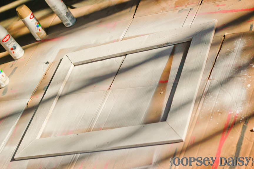 DIY chicken wire frame_paint
