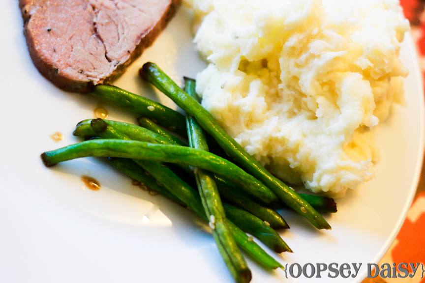green beans_plate